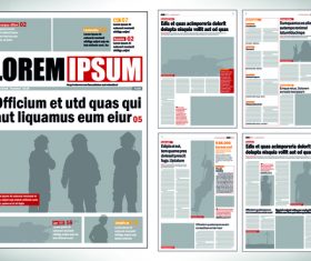 Newspaper layout template vectors 01