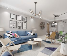 Nordic style interior decoration Stock Photo 03