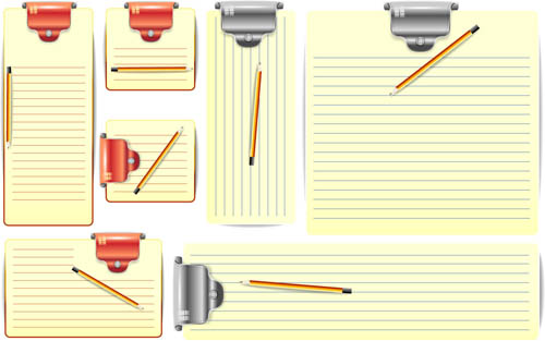Office paper elements 1 vector