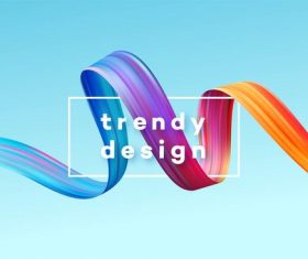 Paint color wave background vectors