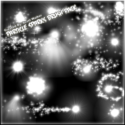 Particle Sparks Photoshop Brushes