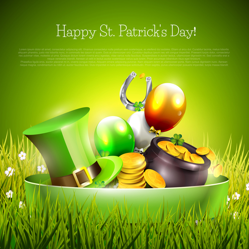 Patricks day festvial template vector design 04