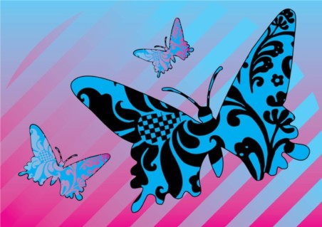 Pattern Butterflies vector
