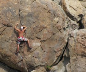 People are rock climbing Stock Photo 01
