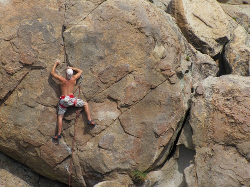 People are rock climbing Stock Photo 01
