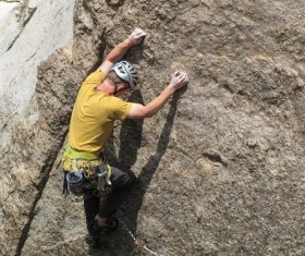 People are rock climbing Stock Photo 02