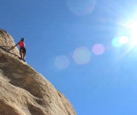 People are rock climbing Stock Photo 04