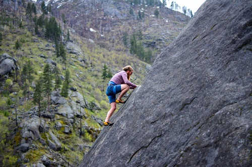 People are rock climbing Stock Photo 05
