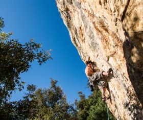 People are rock climbing Stock Photo 09