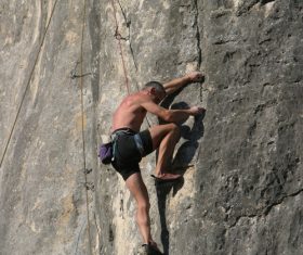 People are rock climbing Stock Photo 10