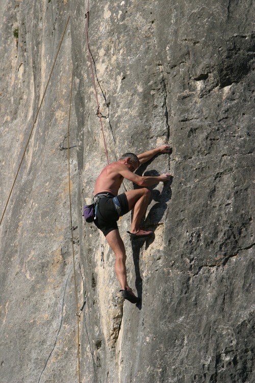 People are rock climbing Stock Photo 10