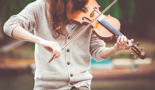 People playing the violin Stock Photo 02