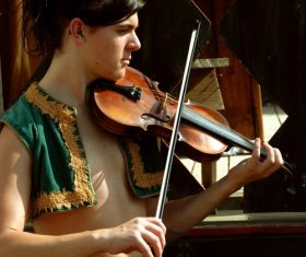 People playing the violin Stock Photo 04