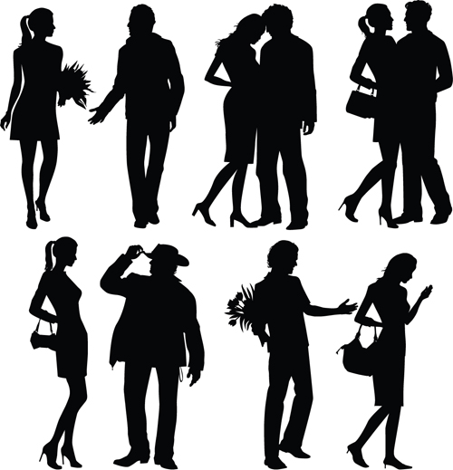 People silhouette 1 vector