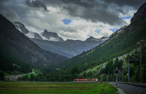 Picturesque Swiss landscape Stock Photo 01