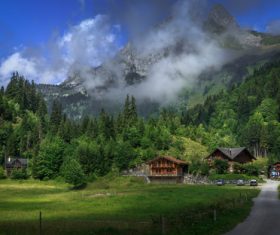 Picturesque Swiss landscape Stock Photo 03