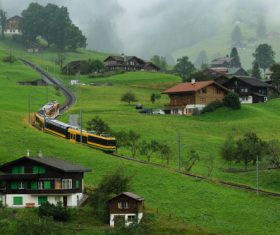 Picturesque Swiss landscape Stock Photo 05