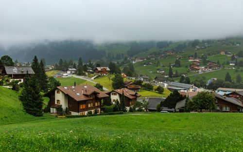 Picturesque Swiss landscape Stock Photo 06