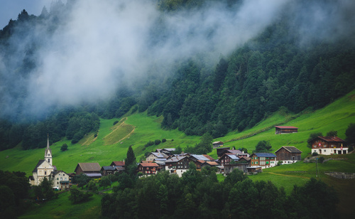 Picturesque Swiss landscape Stock Photo 08