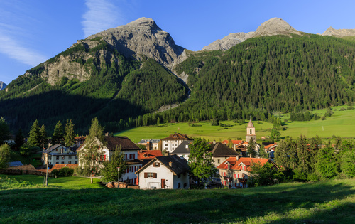 Picturesque Swiss landscape Stock Photo 09