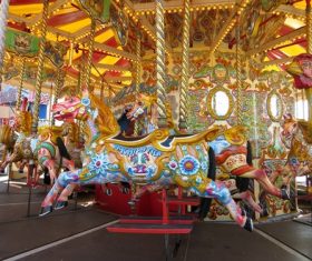 Playground carousel Stock Photo 02
