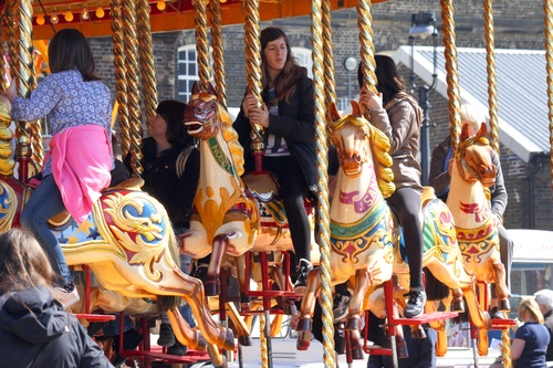 Playground carousel Stock Photo 03