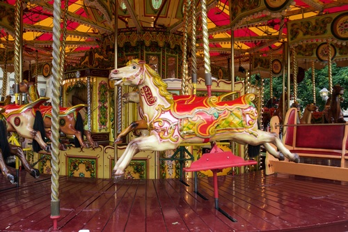 Playground carousel Stock Photo 04