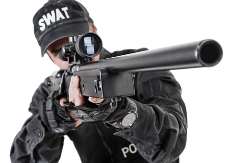Police weapon training Stock Photo 02