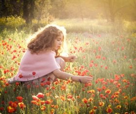 Pretty cute little girl Stock Photo 01