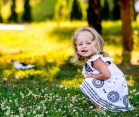 Pretty cute little girl Stock Photo 06