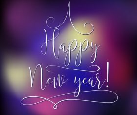 Purple blurs new year background art vector