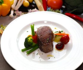 Put dish steak Stock Photo 07