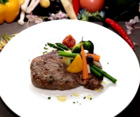 Put dish steak Stock Photo 08