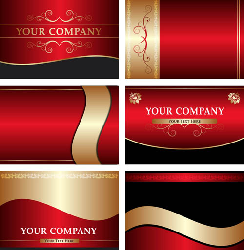 Red luxurious Cards 1 vector