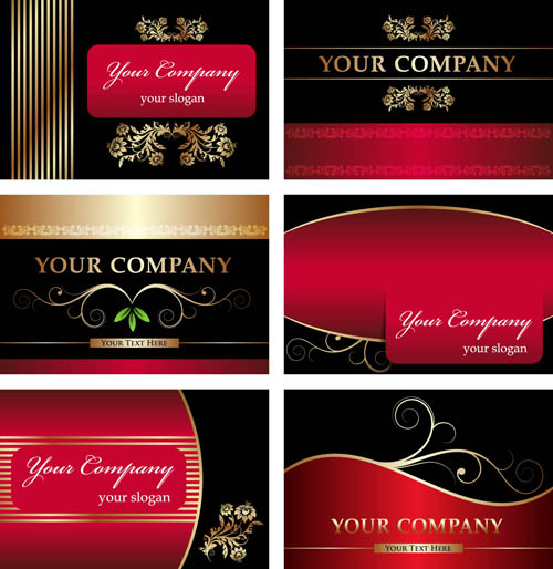 Red luxurious Cards 2 vector