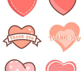Red thanksgiving love heart vector