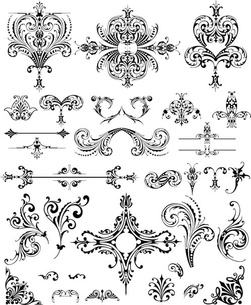 Retro Ornaments Design 1 vector material free download