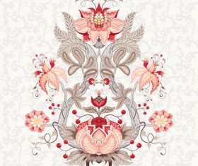 Retro ornate floral decorative vectors 01