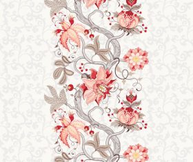 Retro ornate floral decorative vectors 03