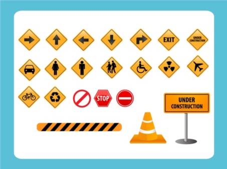 Road Direction Sign vector