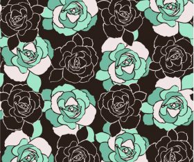 Rose flower background pattern vector