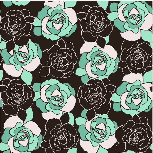 Rose flower background pattern vector