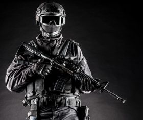 SWAT using firearms Stock Photo 05