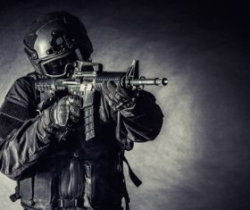 SWAT using firearms Stock Photo 06