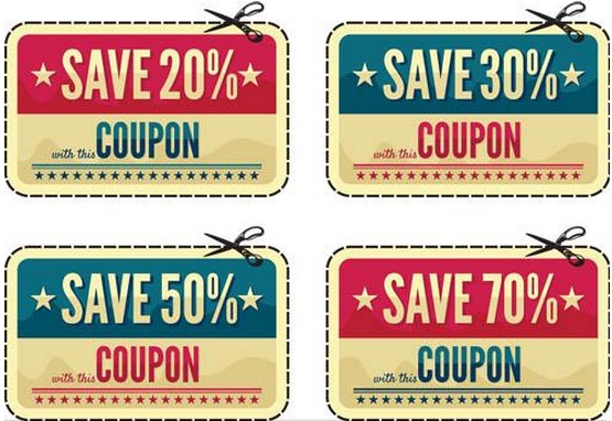 Sale Coupons graphic vector