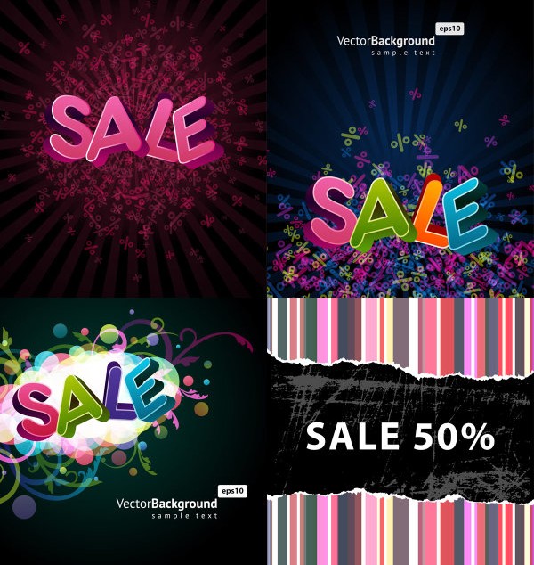 Sale design elements vector