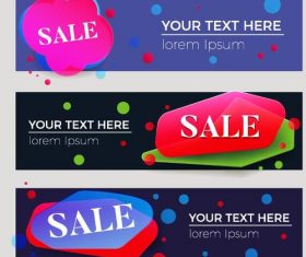 Sale discount banners vector set 02