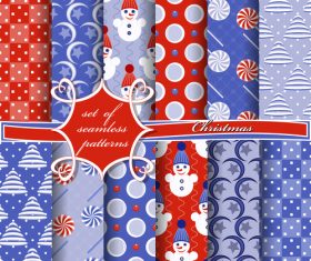 Set of seamless pattern christmas vectors 01
