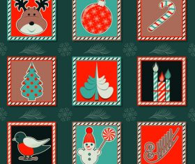 Set of seamless pattern christmas vectors 07