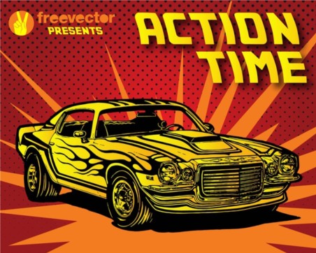 Seventies Car vector